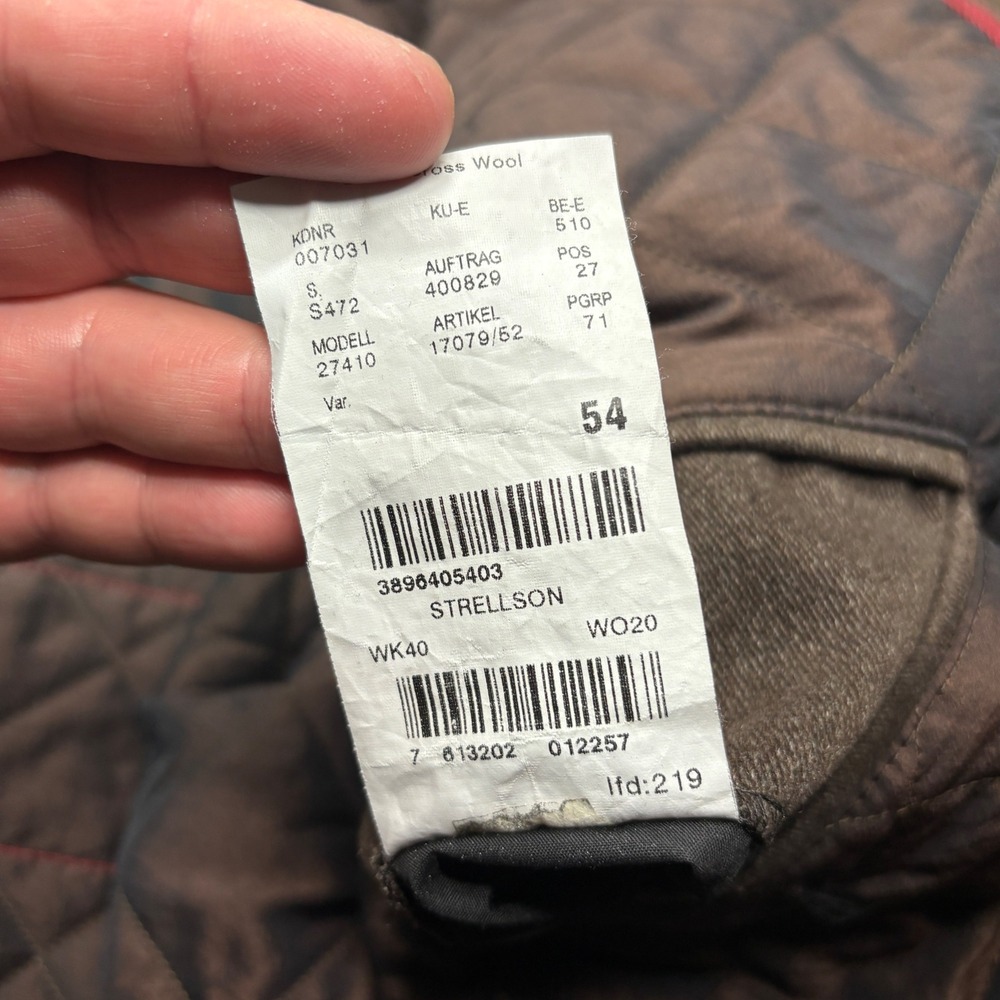 Strellson Swiss Cross Wool Edition Men Brown Field Jacket Quilted Utility 54 XXL - Picture 6 of 12